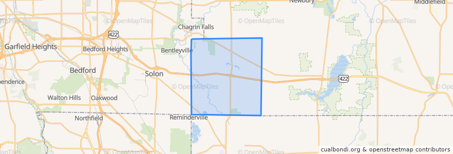 Mapa de ubicacion de Bainbridge Township.