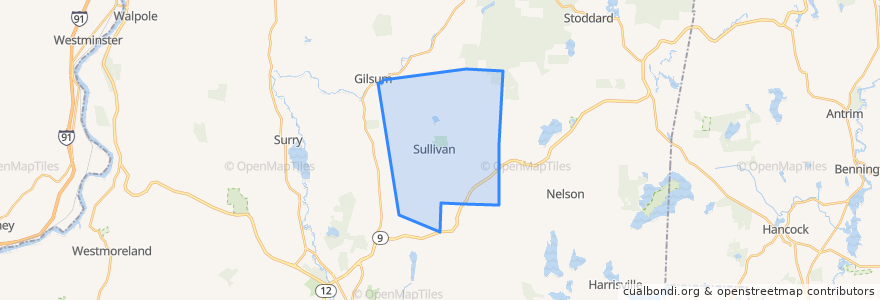 Mapa de ubicacion de Sullivan.