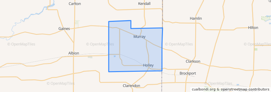 Mapa de ubicacion de Murray Town.