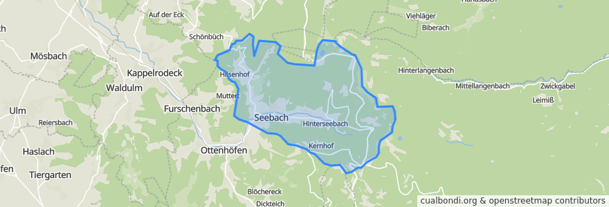 Mapa de ubicacion de Seebach.