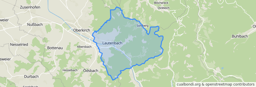 Mapa de ubicacion de Lautenbach.