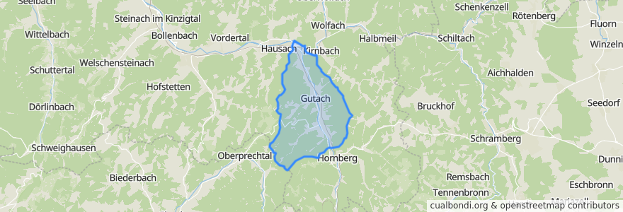 Mapa de ubicacion de Gutach (Schwarzwaldbahn).