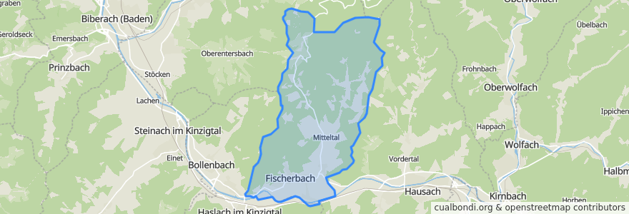 Mapa de ubicacion de Fischerbach.