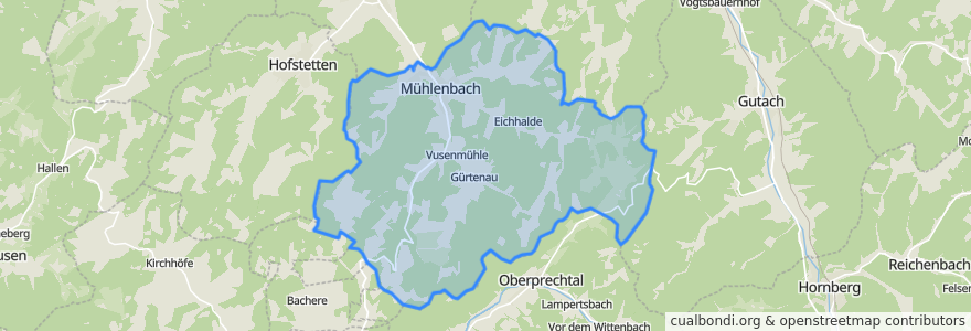 Mapa de ubicacion de Mühlenbach.