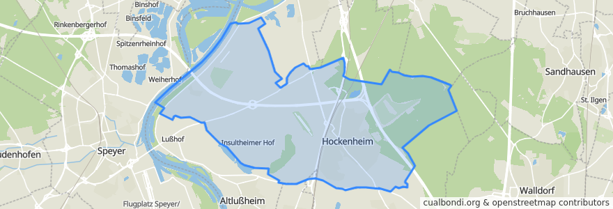 Mapa de ubicacion de Hockenheim.