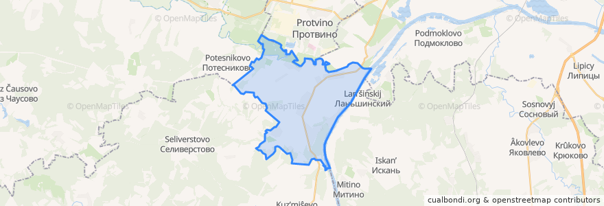 Mapa de ubicacion de сельское поселение Село Волковское.