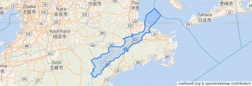 Mapa de ubicacion de 多気郡.