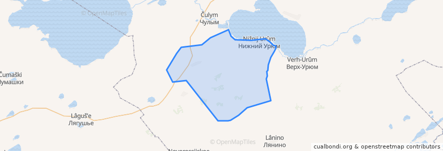 Mapa de ubicacion de Нижнеурюмский сельсовет.