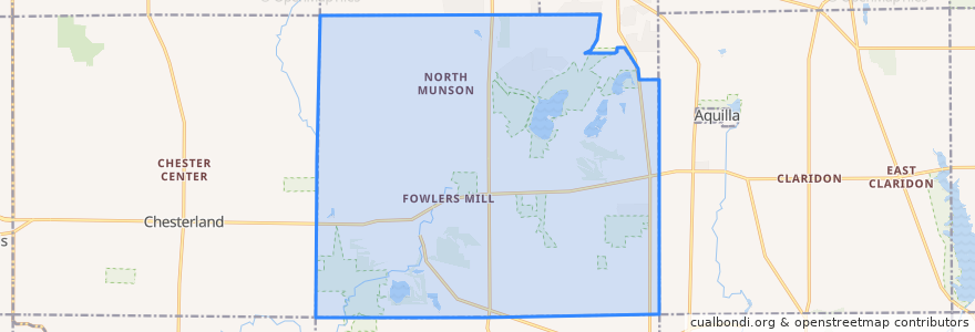 Mapa de ubicacion de Munson Township.