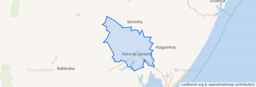 Mapa de ubicacion de Região Metropolitana de Feira de Santana.