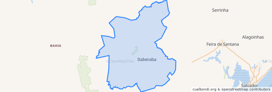 Mapa de ubicacion de Microrregião de Itaberaba.