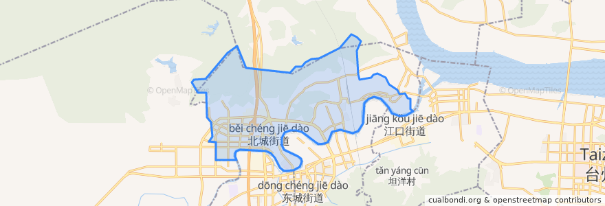 Mapa de ubicacion de 北城街道.