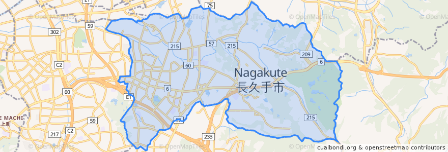 Mapa de ubicacion de 長久手市.