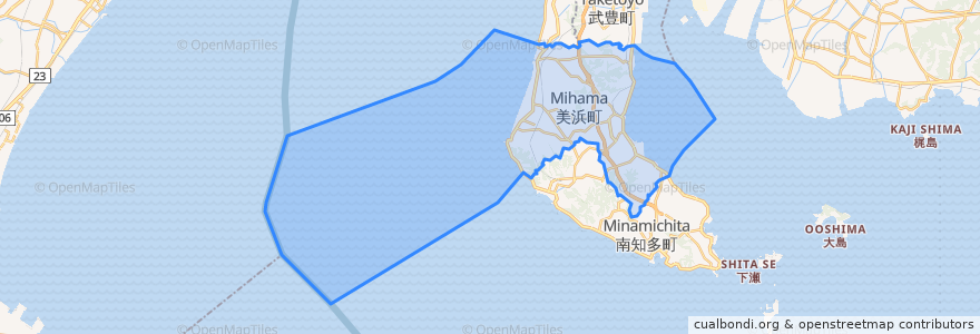 Mapa de ubicacion de 美浜町.