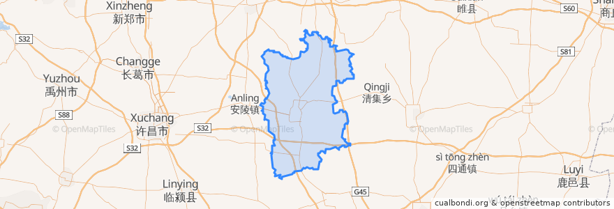 Mapa de ubicacion de 扶沟县.