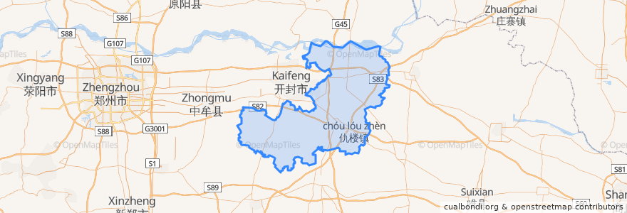 Mapa de ubicacion de Xiangfu District.