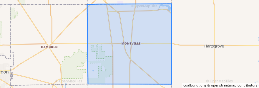 Mapa de ubicacion de Municipio de Montville.