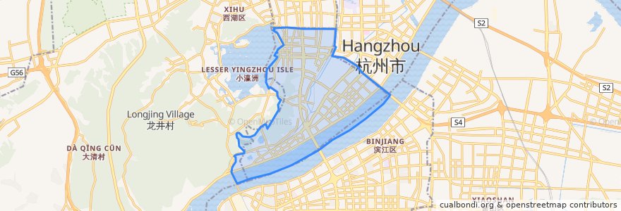 Mapa de ubicacion de 上城区.