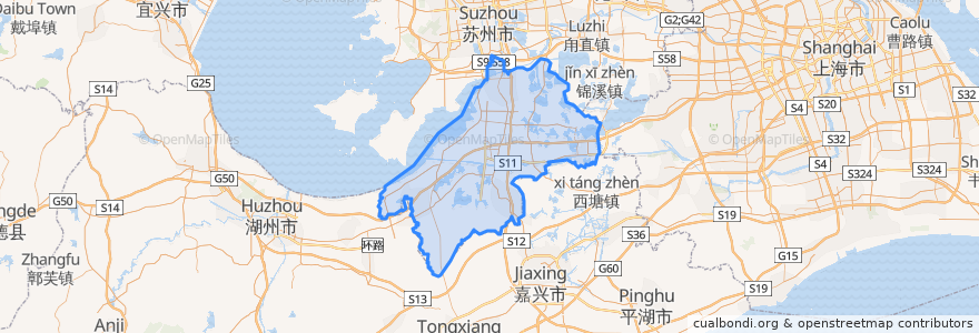 Mapa de ubicacion de 吴江区.