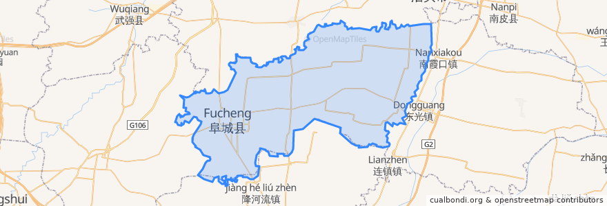 Mapa de ubicacion de 阜城县.