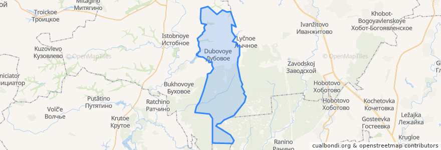 Mapa de ubicacion de Дубовской сельсовет.