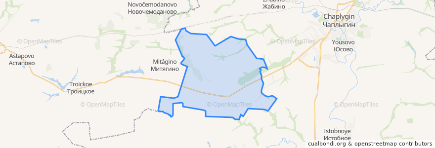 Mapa de ubicacion de Новополянский сельсовет.