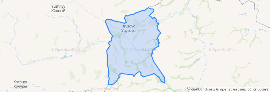 Mapa de ubicacion de Урусовский сельсовет.