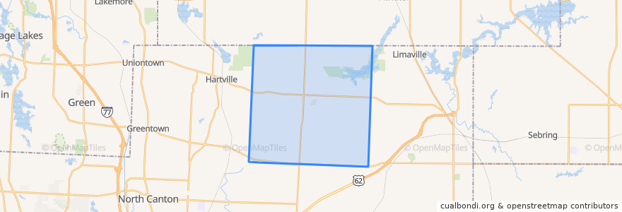 Mapa de ubicacion de Marlboro Township.