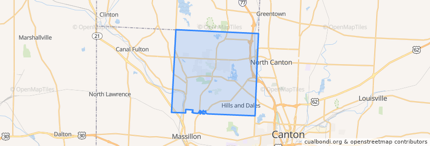 Mapa de ubicacion de Jackson Township.