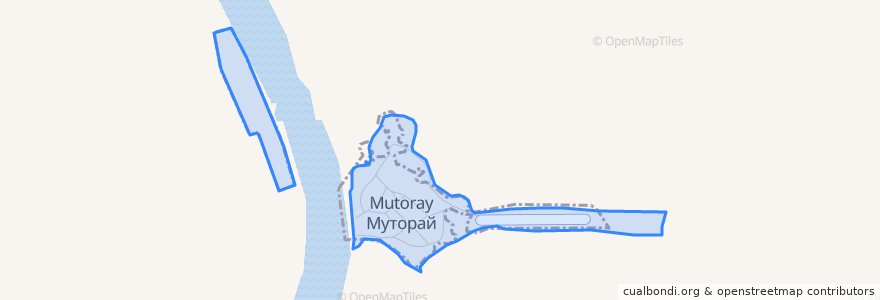 Mapa de ubicacion de сельское поселение Муторай.