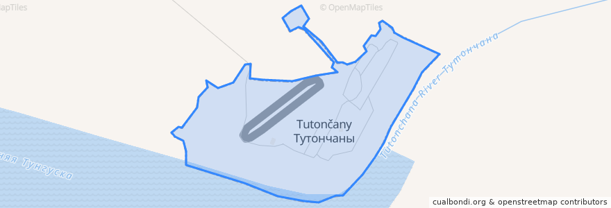 Mapa de ubicacion de сельское поселение Тутончаны.