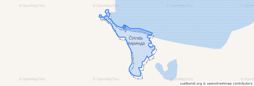 Mapa de ubicacion de сельское поселение Чиринда.