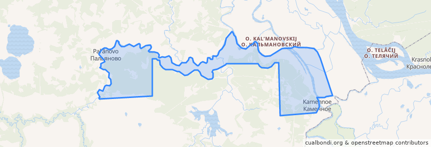 Mapa de ubicacion de сельское поселение Каменное.