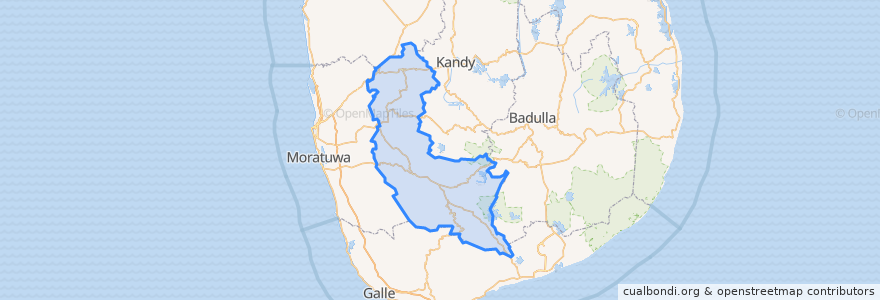 Mapa de ubicacion de Provincia Sabaragamuwa.