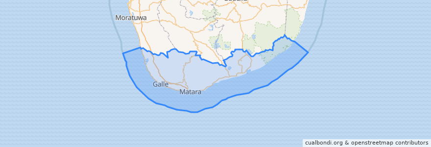 Mapa de ubicacion de Provincia del Sur.