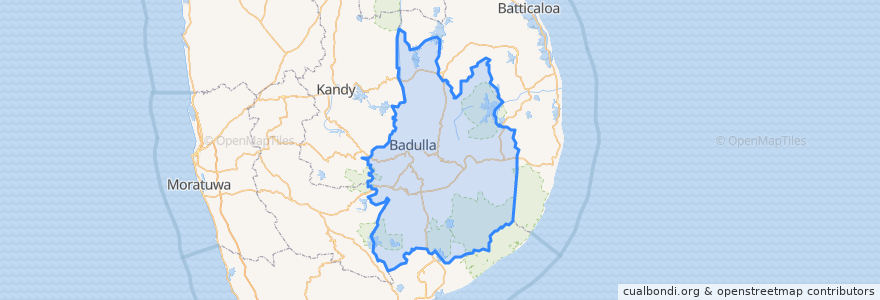 Mapa de ubicacion de Uva Province.