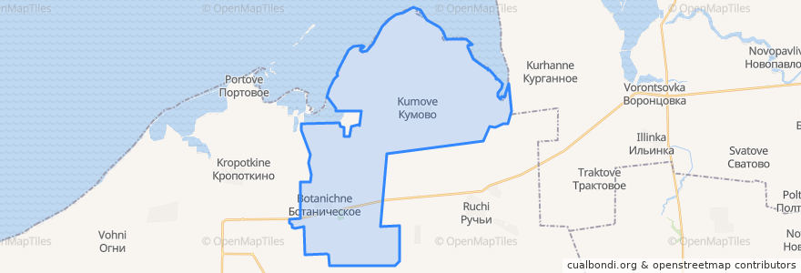 Mapa de ubicacion de Ботаническое сельское поселение.