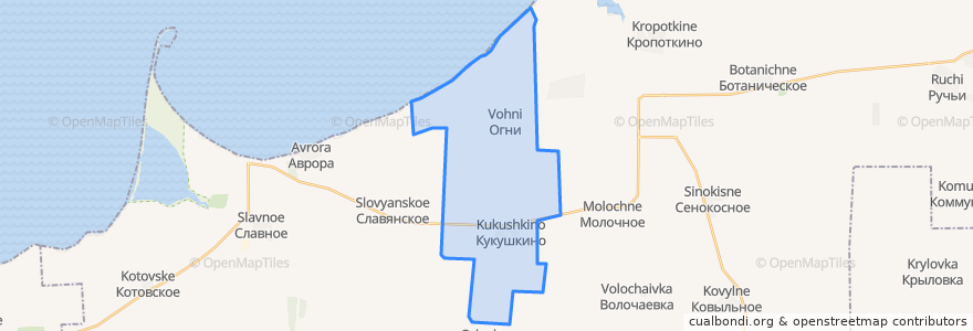 Mapa de ubicacion de Кукушкинское сельское поселение.