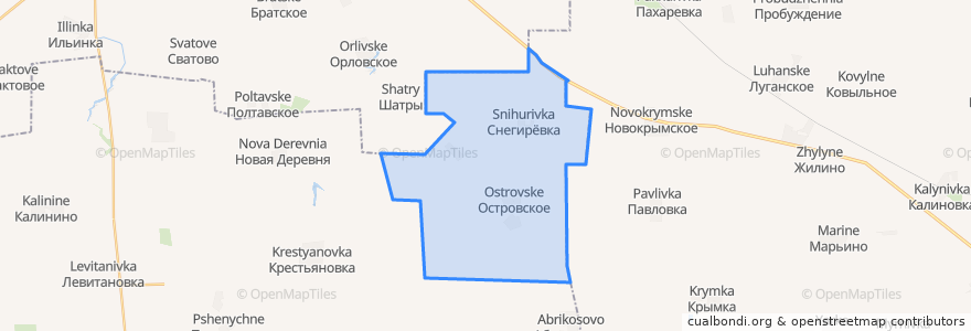 Mapa de ubicacion de Островское сельское поселение.