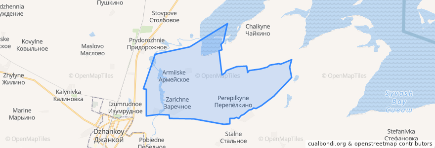 Mapa de ubicacion de Заречненское сельское поселение.