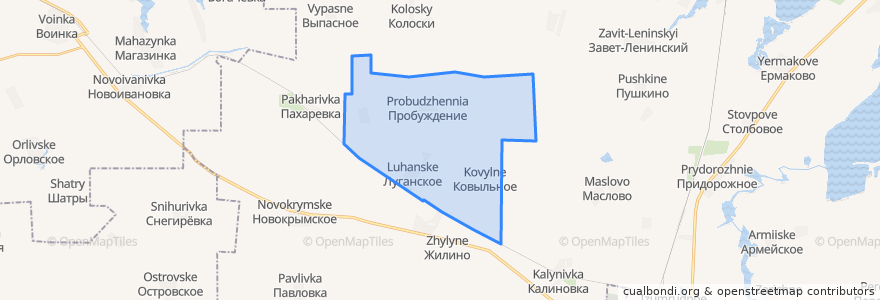 Mapa de ubicacion de Луганское сельское поселение.