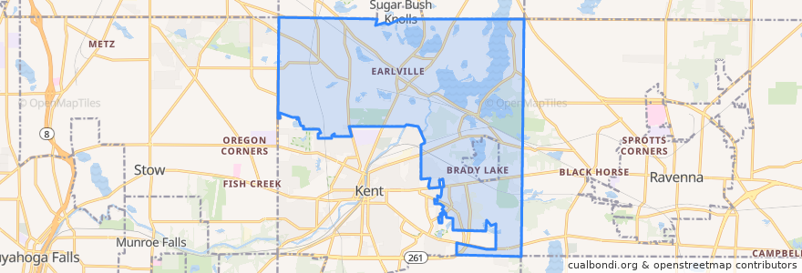 Mapa de ubicacion de Franklin Township.