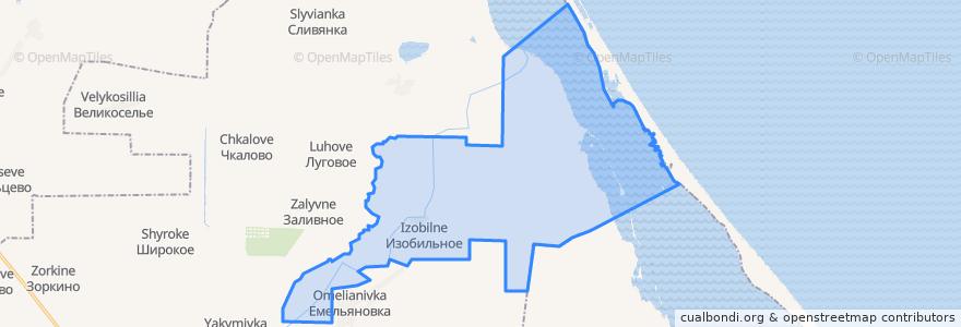 Mapa de ubicacion de Изобильненское сельское поселение.