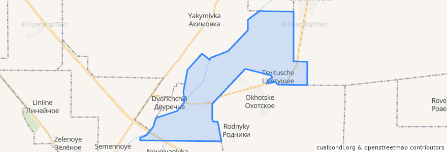 Mapa de ubicacion de Лиственское сельское поселение.