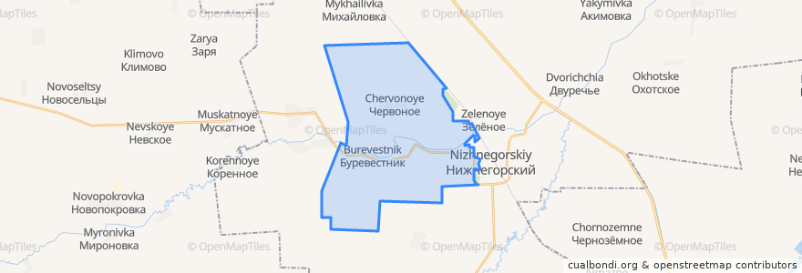 Mapa de ubicacion de Митрофановское сельское поселение.