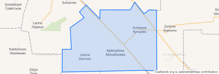 Mapa de ubicacion de Михайловское сельское поселение.