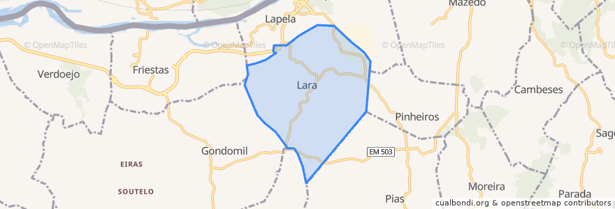 Mapa de ubicacion de Lara.