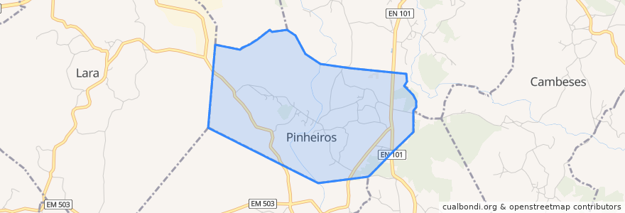 Mapa de ubicacion de Pinheiros.