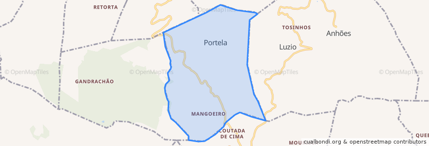 Mapa de ubicacion de Portela.