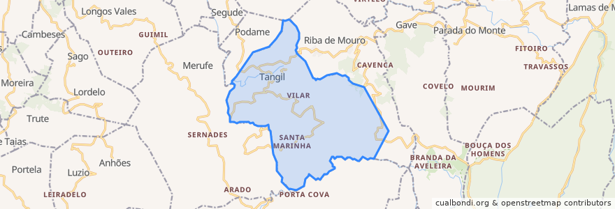 Mapa de ubicacion de Tangil.